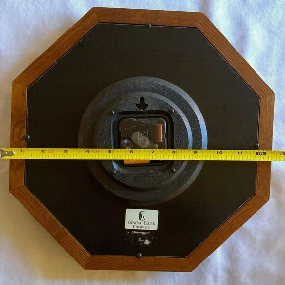 Retro Octagon 70s MCM Style Wall Clock (Works!) by GENEVA - Battery Op - Picture 2 of 5